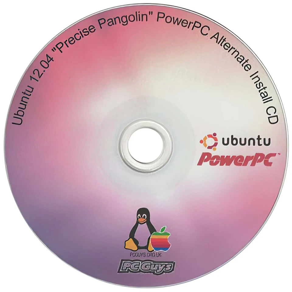 Ubuntu 12.04 Precise Pangolin PowerPC Alternate CD Apple Mac G4 G5 iMac - Image 1 of 1