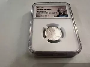 2017-S JEFFERSON NICKELS NGC PF70 ULTRA CAMEO "TOP POP" PORTRAIT LABEL - Picture 1 of 4