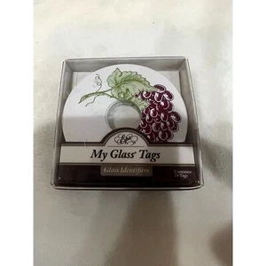My Glass Tags Set of 24 Glass Identifiers-Celebrate the Good Life! - Picture 1 of 2