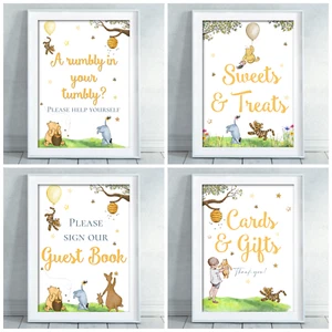 Letreros de fiesta de Winnie the Pooh - Elige talla y estilo - Imagen 1 de 14