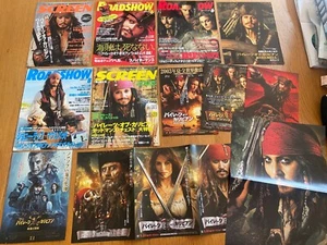 JOHNNY DEPP Japan MAGAZINE COVER Chirashi/Cuttings x13 PIRATES of the CARIBBEAN - Picture 1 of 11