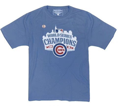 Chicago Cubs MLB Vintage Soft Retro Men's World Series Champions Tee Cover