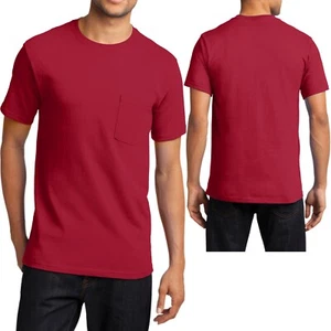 Big and Tall Mens T-Shirt With Pocket Heavy Cotton XL-4XL, LT XLT 2XLT 3XLT 4XLT - Picture 1 of 14
