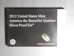 2012-S US Mint America the Beautiful Quarters SILVER Proof Set W/BOX and COA - Picture 1 of 6