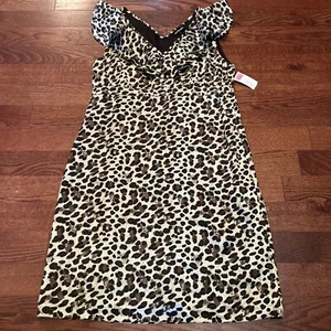 New Gianni Bini Women's Size 8 Animal Print 100% Silk Lined Sleeveless Dress - Picture 1 of 9