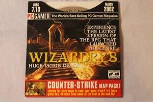 PC Gamer Demo Disc 7.13 Wizardry 8, Dark Planet, EB Worlds, Counter-Strike Map p - Picture 1 of 3
