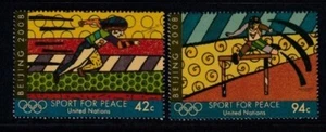 UN NEW YORK Sport for Peace Beijing Summer Olympics MNH set - Picture 1 of 1
