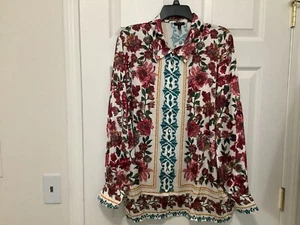 Talbots Woman Charmeuse Button Front Shirt Multicolor, Size 3X, NWT - Picture 1 of 9