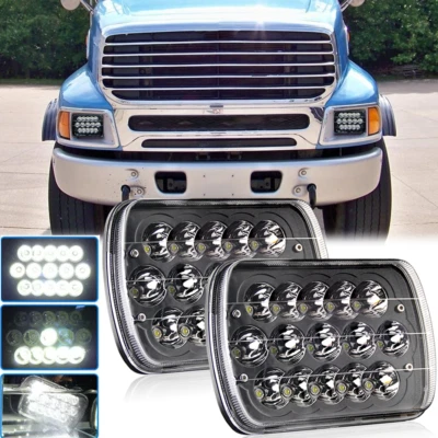 2PCS 7x6" LED Headlights High Low Beam DOT For Sterling Commercial Truck LT9500 Foto 1 de 4