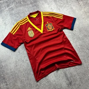 SPAIN 2013 2014 HOME FOOTBALL SHIRT SOCCER JERSEY ADIDAS X53272 sz ≈ M MEN - Picture 1 of 13