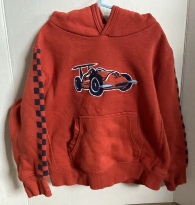 Gymboree Little Boy's Race Car Hoodie Sweatshirt Size Small 5-6 *preowned* - Image 1 of 4