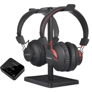 Avantree HT41899P AVANTREE Dual Wireless Headphones for TV W/ Transmitter Stand - Picture 1 of 4