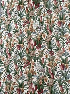 country cottage curtains daffodil tulip poppy blue bells - Picture 1 of 3