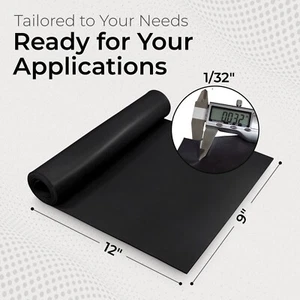 Neoprene Sheet 1/32 x 9 x 12 in Rubber Mat Thin Gasket Material Made in USA - Picture 1 of 7