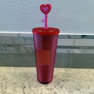 New Disney Parkts Starbucks Micky Mouse Valentines Day Heart Tumbler - Picture 1 of 8
