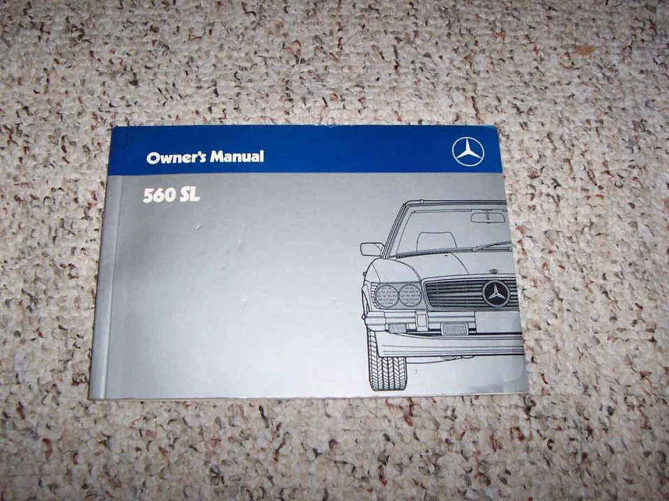 1988 Mercedes Benz 560SL Convertible Owner Operator Manual User Guide - Image 1 of 1