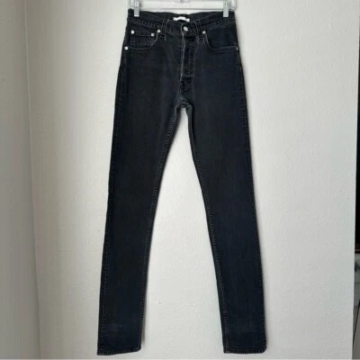 Jeans skinny Helmut Lang Femme Lo cigarro pó fosco preto tamanho 26 feminino - Imagem 1 de 4