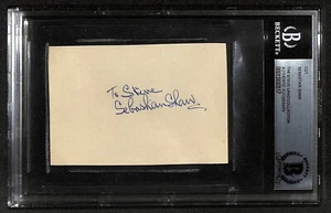 Sebastian Shaw Unmasked Darth Vader Signed Vintage Autograph Card BECKETT - Picture 1 of 3