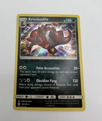 Pokémon - Krookodile - 89/149 - Sun & Moon Base - Holo Rare - NM/Mint - Image 1 of 2