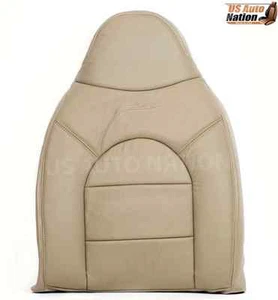 1999 2000 Ford F250 F350 Top Replacement Lean Back Leather Seat Cover in Tan - Picture 1 of 9