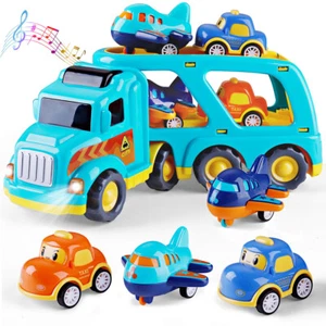 5in1 Autotransporter Spielzeugauto Kinder Geschenk Spielzeug ab 2 3+ Jahre Junge - Bild 1 von 13