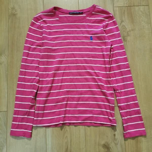 Ralph Lauren Sport Jumper Womens XL Pink Stripe Crew Neck Sweatshirt Top - Picture 1 of 8