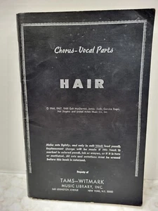 Vintage 1968 Chorus- Vocal Parts "Hair" Musical Tams-Witmark Library - Picture 1 of 5