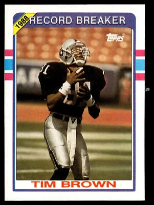 1989 Topps Tim Brown #2 Los Angeles Raiders - Image 1 of 2