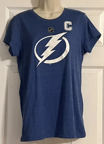 NWT! Adidas Tampa Bay Lightning Woman's Stamkos Cap Sleeve T-Shirt Size XL Cover