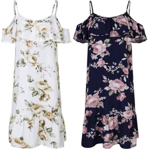 Womens Off Shoulder Party Mini Dress Ladies Holiday Beach Casual Smock Dress USA - Picture 1 of 22