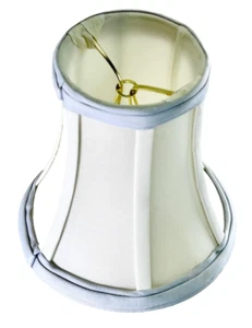 6 x 6 inch Solid Smooth Fabric Chandelier Bell Shade, White - Picture 1 of 7