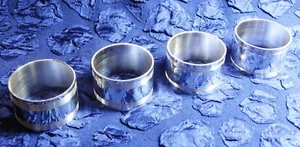 Bruckmann zeitloses Dekor 4 Serviettenringe vermutl Silber-plated / Erh:  2+ - Bild 1 von 8