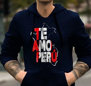 TE AMO PERU AWESOME ITEM GREAT PRINT QUALITY PERUVIAN ROOTS  sweater hoodie S-4X - Picture 1 of 5