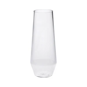 Set of Four Clear Tritan Plastic Stemmed All Purpose Wine Glass - Picture 1 of 11