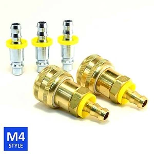 Foster 4 Series Quick Coupler 3/8 Body 3/8 Push-on Hose Barb Air water Fittings - Picture 1 of 10