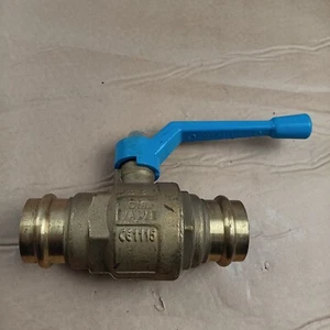 Cim Press Fit 1 1/2” Brass Ball Valve 250 WOG NEW - Picture 1 of 10