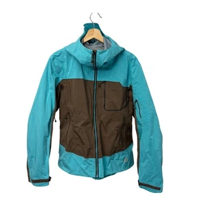 Eddie Bauer Jacket Womens Large First Ascent Whittaker Mountaineering Blue Hood - Picture 1 of 15