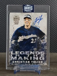 Christian Yelich 2020 Topps Archives firma automática 1/1 2018 #LITM-14 Brewers - Imagen 1 de 2