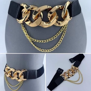 Stretchable Belt with Link Chain Decor - Picture 1 of 4