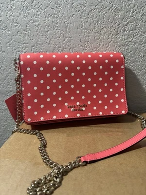 NOVO ~ Bolsa carteira corrente couro tiracolo Kate Spade Spencer Dots - Nova com etiquetas - Imagem 1 de 4