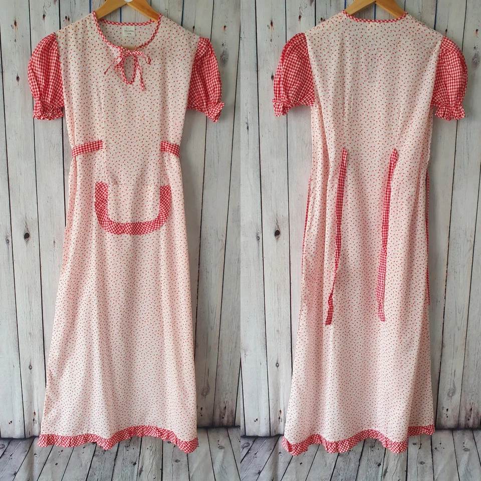 Cristel Vintage 1970s Night Dress Red White -13-14 Yrs- Deadstock Unworn  GB01 - Image 1 of 4