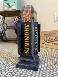 Antico espositore caramelle da banco in metallo AROMINTS negozio generale Cincinnati Ohio - Foto 1 di 24