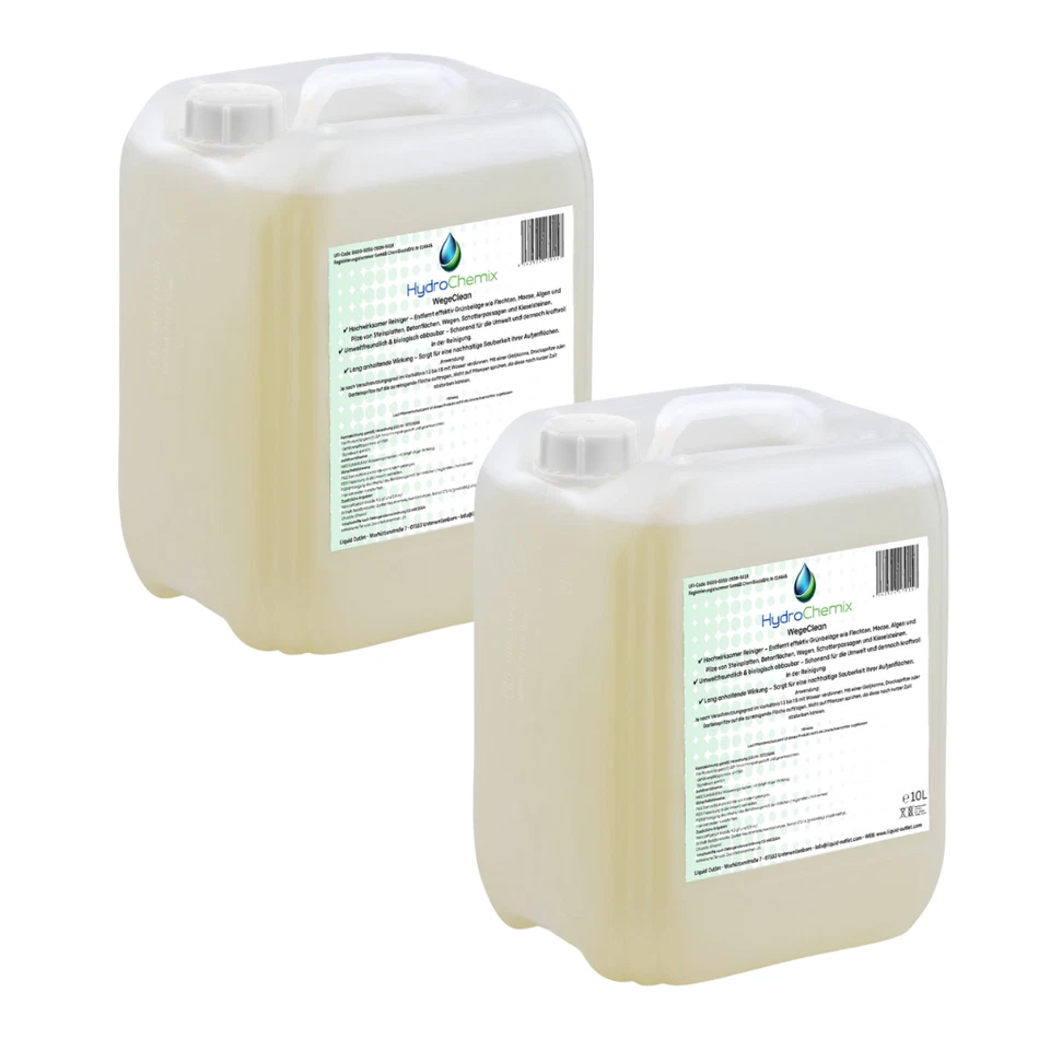 SET 2x10L HydroChemix WegeClean Pflaster- und Betonflächenreiniger Konzentrat - Bild 1 von 1