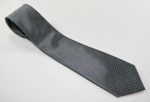 Men's MICHAEL KORS Silk NECKTIE Tie BLACK SILVER DIAMONDS DECOR NARROW - Picture 1 of 2
