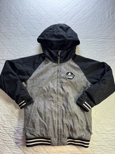 Burton Dryride Nam Dinh Kids Ski Jacket Gray Black Full Zip Hooded Snowboard M - Picture 1 of 10
