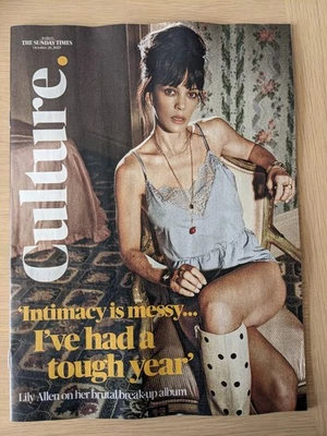 UK Sunday Times Culture mag. Lily Allen. Reese Witherspoon. Springsteen 26.10.25 - Image 1 of 4