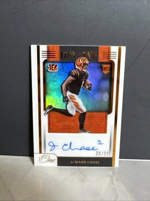 2021 Panini One Bronze #106 Ja'Marr Chase RC Auto /20 - Image 1 of 2