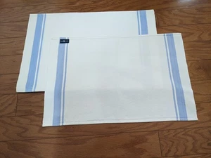 RALPH LAUREN Set of 4 Placemats Blue Stripe on White 100% Cotton Made In France - Picture 1 of 4