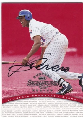 Serie Donruss Signature 1997 Vladimir Guerrero autógrafo Foto 1 de 2
