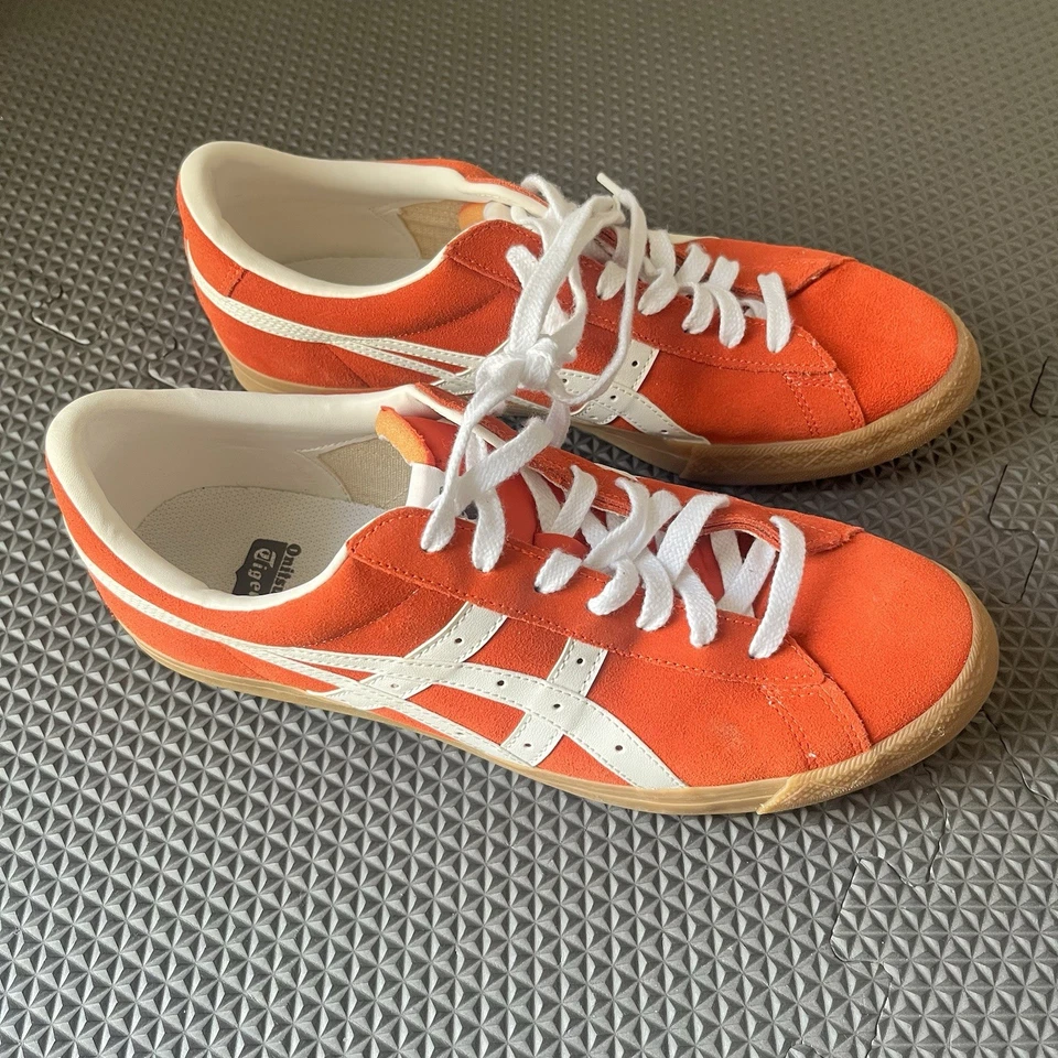 Zapatillas deportivas Onitsuka Tiger Fabre BL-S OG para hombre 10,5 rojo naranja blanco suela de goma zapatos Foto 1 de 4